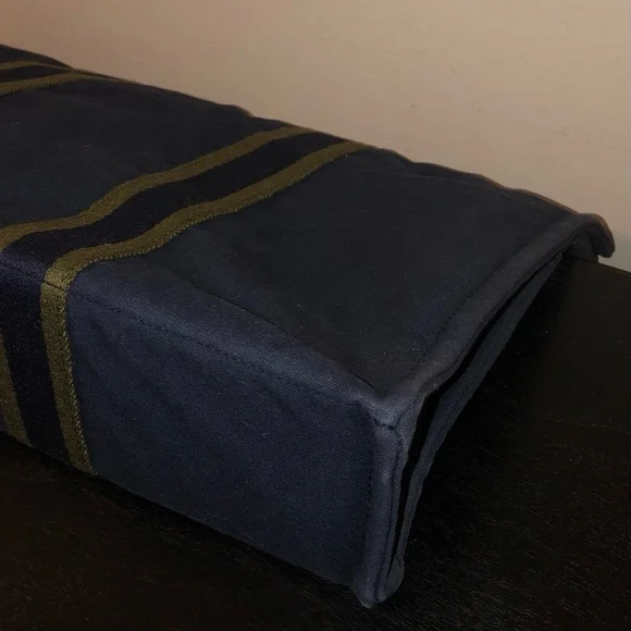 Hermes Authentic Fourre Tout Navy/Green Tote Bag,GUC. - Picture 15 of 17